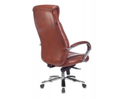 Кресло руководителя Бюрократ T-9924SL светло-коричневый Leather Eichel кожа крестовина металл хром-foto4