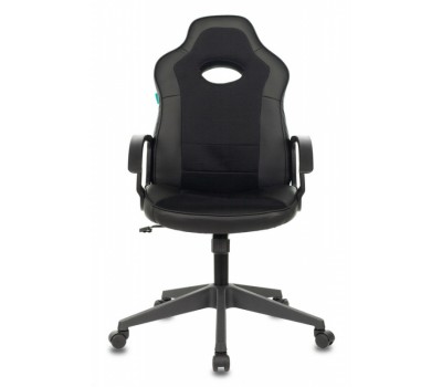 Кресло игровое Zombie VIKING-11 черный текстиль/эко.кожа крестовина пластик