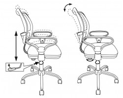 Кресло Бюрократ CH-799SL темно-серый TW-04 TW-12 сетка/ткань крестовина металл хром-foto6