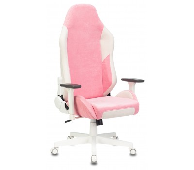 Кресло игровое Zombie EPIC PRO Fabric белый/розовый с подголов. крестовина пластик пластик белый