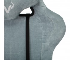 Кресло игровое Zombie VIKING KNIGHT Fabric серо-голубой Light-28 с подголов. крестовина металл-foto8