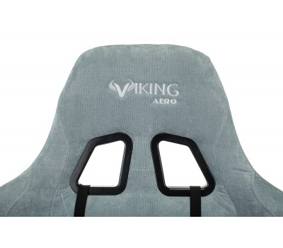 Кресло игровое Zombie VIKING KNIGHT Fabric серо-голубой Light-28 с подголов. крестовина металл