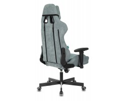 Кресло игровое Zombie VIKING KNIGHT Fabric серо-голубой Light-28 с подголов. крестовина металл-foto4