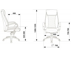 Кресло руководителя Бюрократ T-9924SL черный кожа крестовина металл хром-foto6
