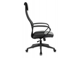 Кресло руководителя Бюрократ CH-608 черный TW-01 сиденье черный TW-11 эко.кожа/сетка с подголов. крестовина пластик-foto3