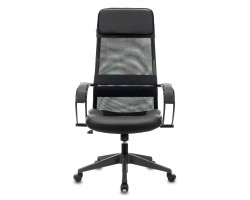 Кресло руководителя Бюрократ CH-608 черный TW-01 сиденье черный TW-11 эко.кожа/сетка с подголов. крестовина пластик-foto2