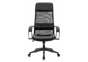 Кресло руководителя Бюрократ CH-608 черный TW-01 сиденье черный TW-11 эко.кожа/сетка с подголов. крестовина пластик-foto2