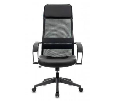 Кресло руководителя Бюрократ CH-608 черный TW-01 сиденье черный TW-11 эко.кожа/сетка с подголов. крестовина пластик