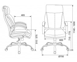 Кресло руководителя Бюрократ T-9904NSL коричневый Lincoln 221 эко.кожа крестовина металл хром-foto3