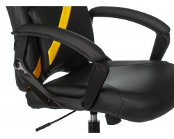 Кресло игровое Zombie DRIVER черный/желтый эко.кожа с подголов. крестовина пластик-foto9