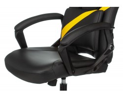 Кресло игровое Zombie DRIVER черный/желтый эко.кожа с подголов. крестовина пластик-foto7