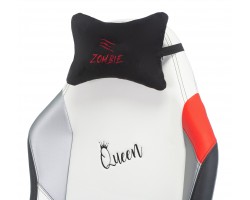Кресло игровое Zombie HERO QUEEN PRO черный/белый эко.кожа с подголов. крестовина пластик-foto10