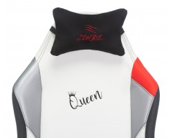 Кресло игровое Zombie HERO QUEEN PRO черный/белый эко.кожа с подголов. крестовина пластик-foto7