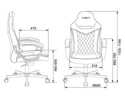 Кресло игровое Zombie VIKING 6 KNIGHT Fabric голубой с подголов. крестовина металл-foto14