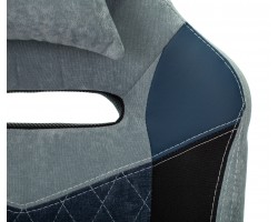 Кресло игровое Zombie VIKING 6 KNIGHT Fabric голубой с подголов. крестовина металл-foto10