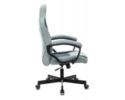 Кресло игровое Zombie VIKING 6 KNIGHT Fabric голубой с подголов. крестовина металл-foto3