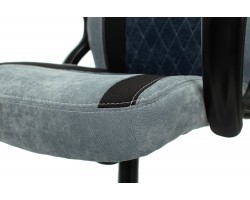 Кресло игровое Zombie VIKING 6 KNIGHT Fabric голубой с подголов. крестовина металл-foto9