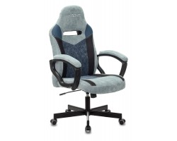 Кресло игровое Zombie VIKING 6 KNIGHT Fabric голубой с подголов. крестовина металл-foto5