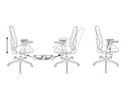 Кресло Бюрократ CH-545SL серый 38-417 крестовина металл хром-foto6