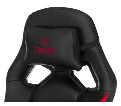 Кресло игровое Zombie DRIVER черный/красный эко.кожа с подголов. крестовина пластик