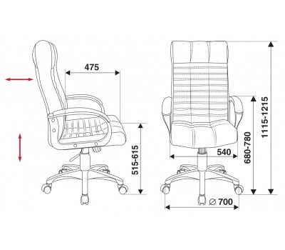 Кресло руководителя Бюрократ KB-10 черный эко.кожа крестовина пластик