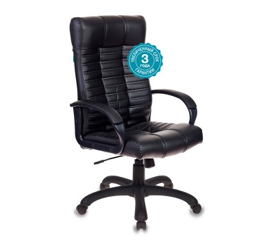 Кресло руководителя Бюрократ KB-10 черный эко.кожа крестовина пластик