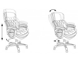 Кресло руководителя Бюрократ T-9918 черный рец.кожа/кожзам крестовина пластик-foto5