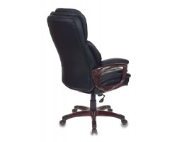 Кресло руководителя Бюрократ T-9918 черный рец.кожа/кожзам крестовина пластик-foto4