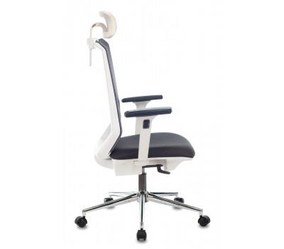 Кресло руководителя Бюрократ MC-W612N-H темно-серый TW-04 38-417 с подголов. крестовина металл хром пластик белый