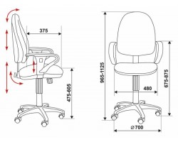 Кресло Бюрократ T-612AXSN черный крестовина пластик-foto7