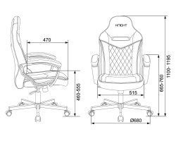 Кресло игровое Zombie VIKING 6 KNIGHT Fabric коричневый/бежевый с подголов. крестовина металл-foto15