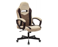 Кресло игровое Zombie VIKING 6 KNIGHT Fabric коричневый/бежевый с подголов. крестовина металл-foto5