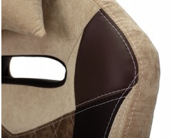 Кресло игровое Zombie VIKING 6 KNIGHT Fabric коричневый/бежевый с подголов. крестовина металл-foto11