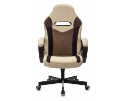 Кресло игровое Zombie VIKING 6 KNIGHT Fabric коричневый/бежевый с подголов. крестовина металл-foto2