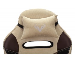 Кресло игровое Zombie VIKING 6 KNIGHT Fabric коричневый/бежевый с подголов. крестовина металл-foto6