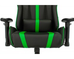 Кресло игровое Zombie A4 черный/зеленый эко.кожа с подголов. крестовина пластик-foto6