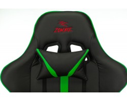 Кресло игровое Zombie A4 черный/зеленый эко.кожа с подголов. крестовина пластик-foto7