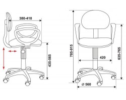 Кресло Бюрократ CH-213AXN серый 3C1 крестовина пластик-foto5