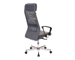 Кресло руководителя Бюрократ T-995HOME темно-серый TW-04 10-128 сетка/ткань с подголов. крестовина металл серебристый-foto4