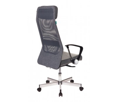 Кресло руководителя Бюрократ T-995HOME темно-серый TW-04 10-128 сетка/ткань с подголов. крестовина металл серебристый