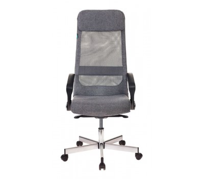 Кресло руководителя Бюрократ T-995HOME темно-серый TW-04 10-128 сетка/ткань с подголов. крестовина металл серебристый
