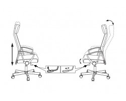 Кресло руководителя Бюрократ T-995HOME темно-серый TW-04 10-128 сетка/ткань с подголов. крестовина металл серебристый-foto7