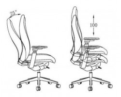 Кресло руководителя Бюрократ _MONE черный сетка/ткань крестовина алюминий-foto7