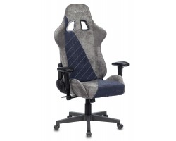 Кресло игровое Zombie VIKING X Fabric серый/темно-синий с подголов. крестовина пластик-foto13