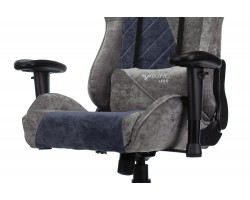 Кресло игровое Zombie VIKING X Fabric серый/темно-синий с подголов. крестовина пластик-foto8