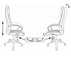 Кресло руководителя Бюрократ _Aura черный кожа крестовина алюминий-foto6