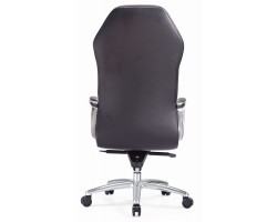 Кресло руководителя Бюрократ _Aura черный кожа крестовина алюминий-foto4