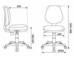Кресло детское Бюрократ CH-W213 голубой TW-55 крестовина пластик пластик белый-foto7