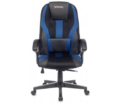 Кресло игровое Zombie VIKING-9 черный/синий текстиль/эко.кожа крестовина пластик
