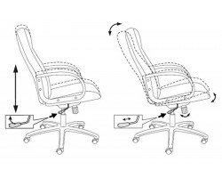 Кресло руководителя Бюрократ T-898AXSN черный TS-584 крестовина пластик-foto5